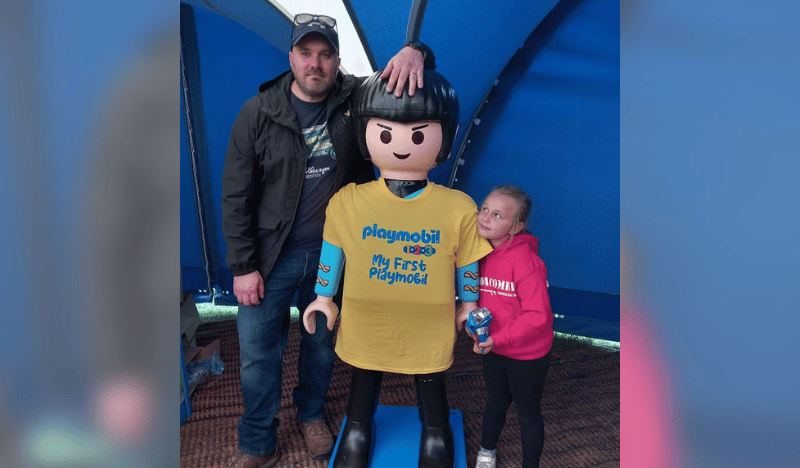 Anna's Husband and daughter with a playmobil character
