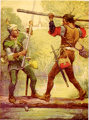 Robin Hood and Little John by Louis Rheede