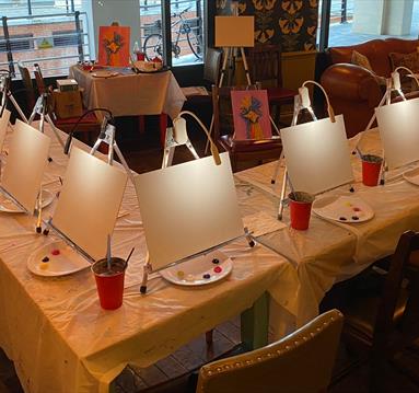 Painting party at The Alchemist