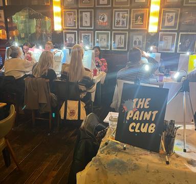 The Paint Club painting party at Cock & Hoop