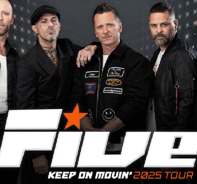 Five tour poster featuring all 5 members of the band.