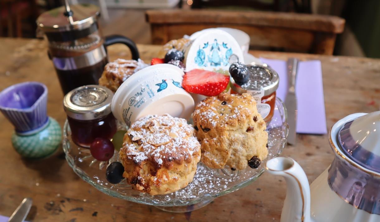 scones and sweets spread