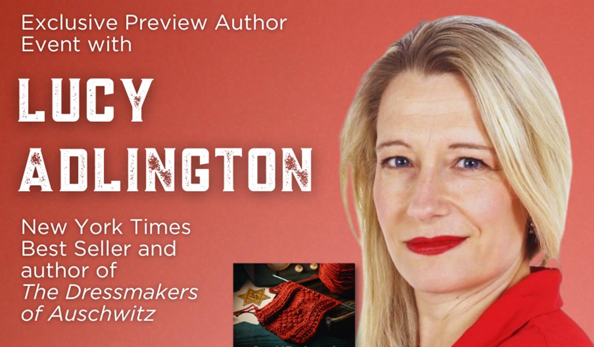 book poster with image of Lucy Adlington and her book