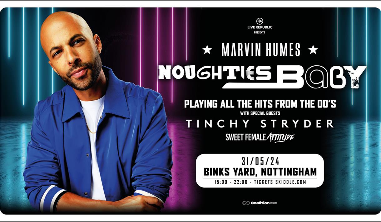 Poster for Marvin Humes dj show at Binks yard