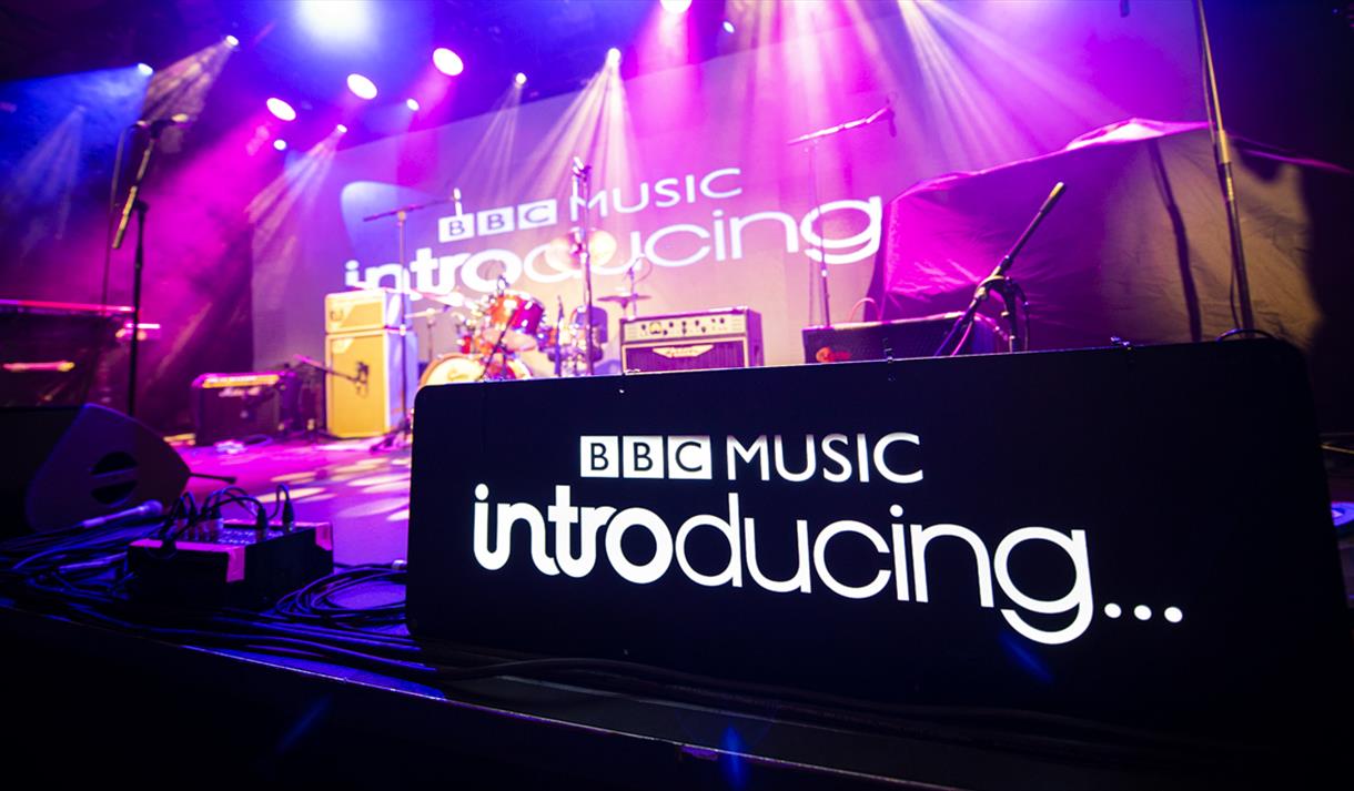 Photo of a live music stage