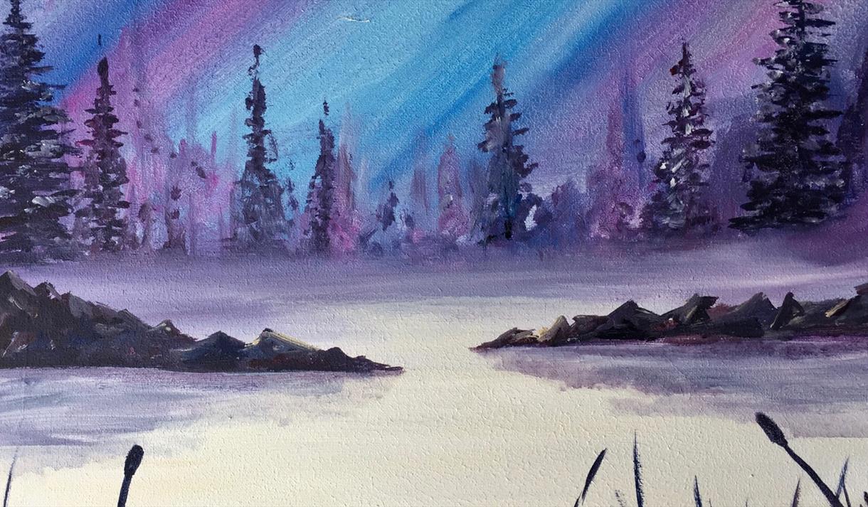 Paint the Northern lights at Cock & Hoop Pub with The Paint Club