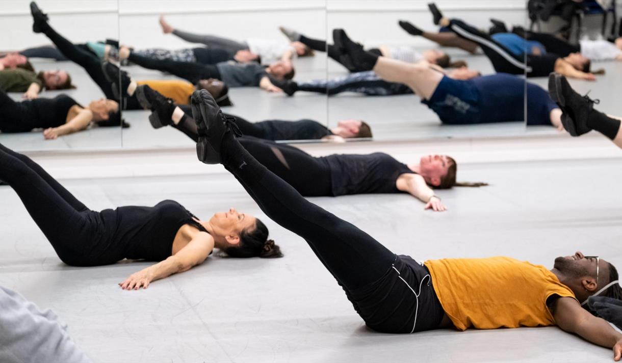 people doing pilates