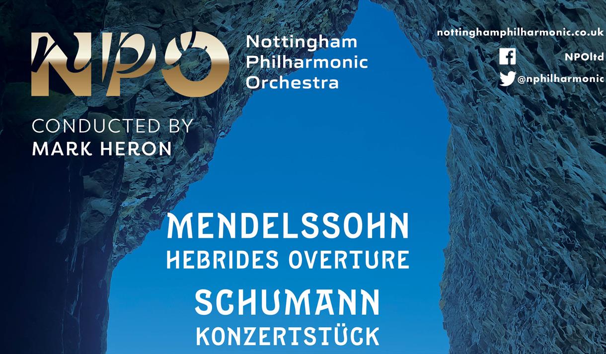 Graphic promoting the show with a list of details about the event and heavy text.