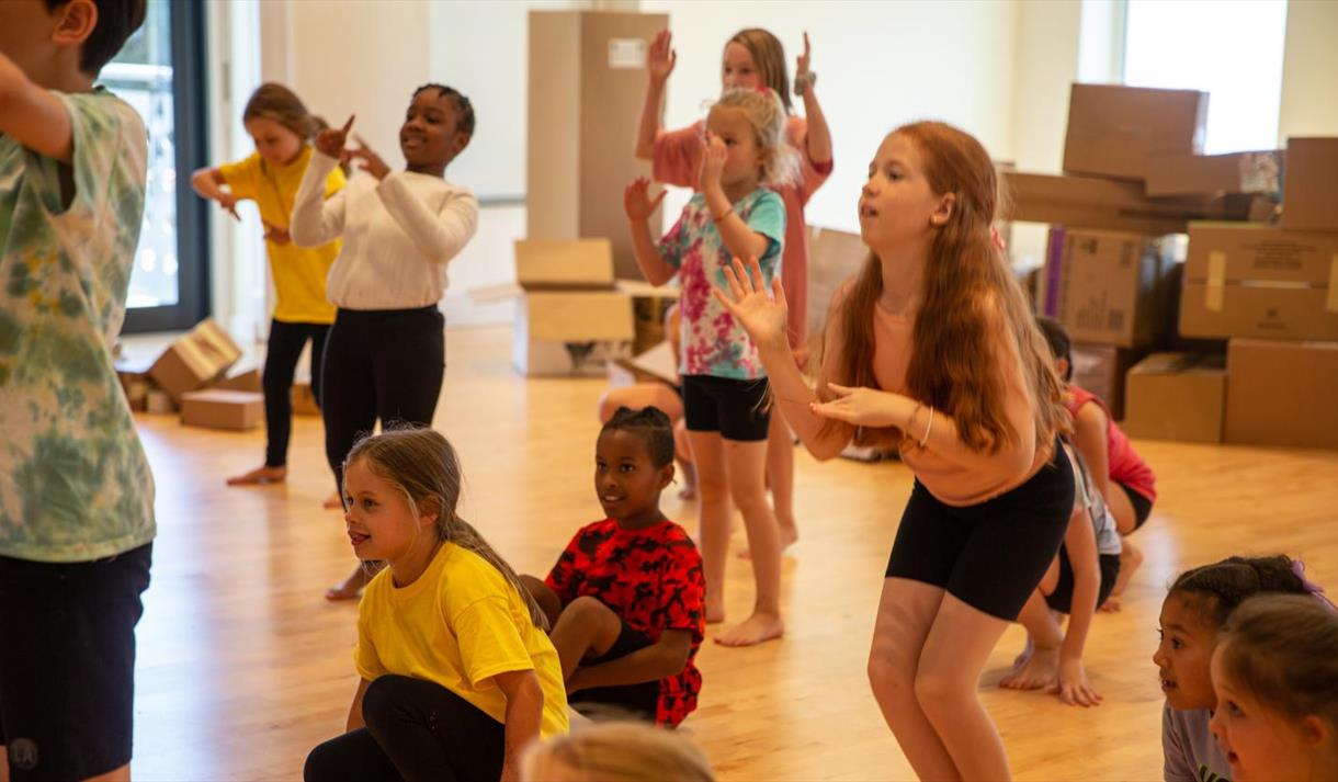 Kids in a dance session