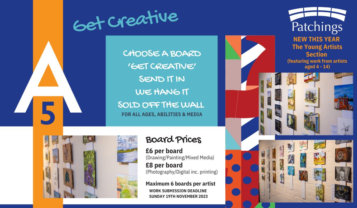 Patching A5 Exhibition – Get Creative
