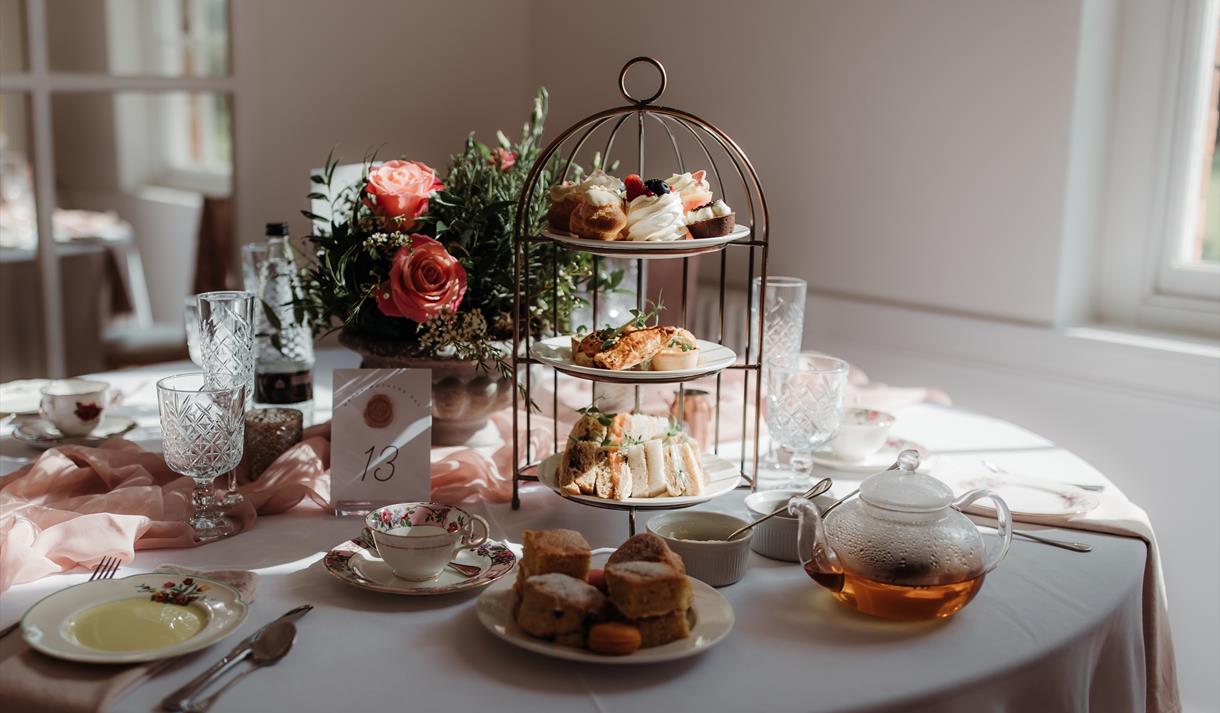 Table set out for afternoon tea