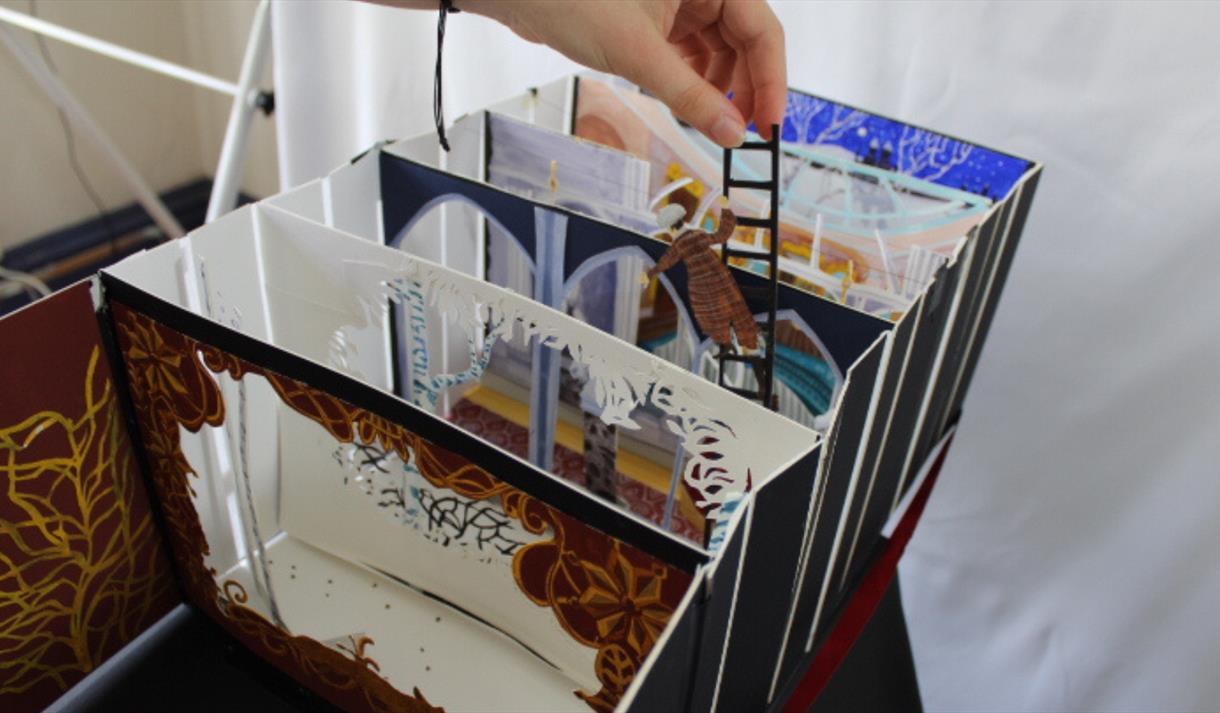 Photo of a tunnel book.