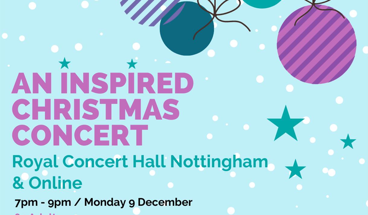 A social media tile promoting An Inspired Christmas Concert on Royal Concert Hall on Monday 9 December