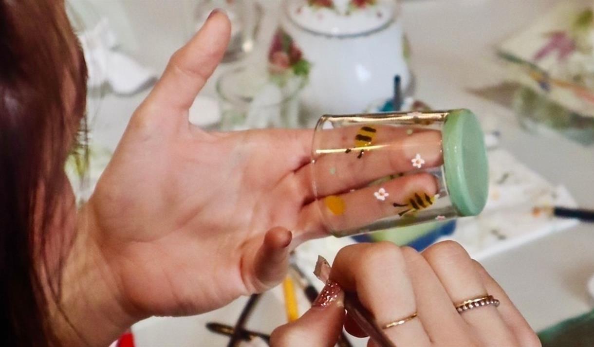 Tealight Glass Painting - Craft of the month January 2025 at Debbie Bryan
