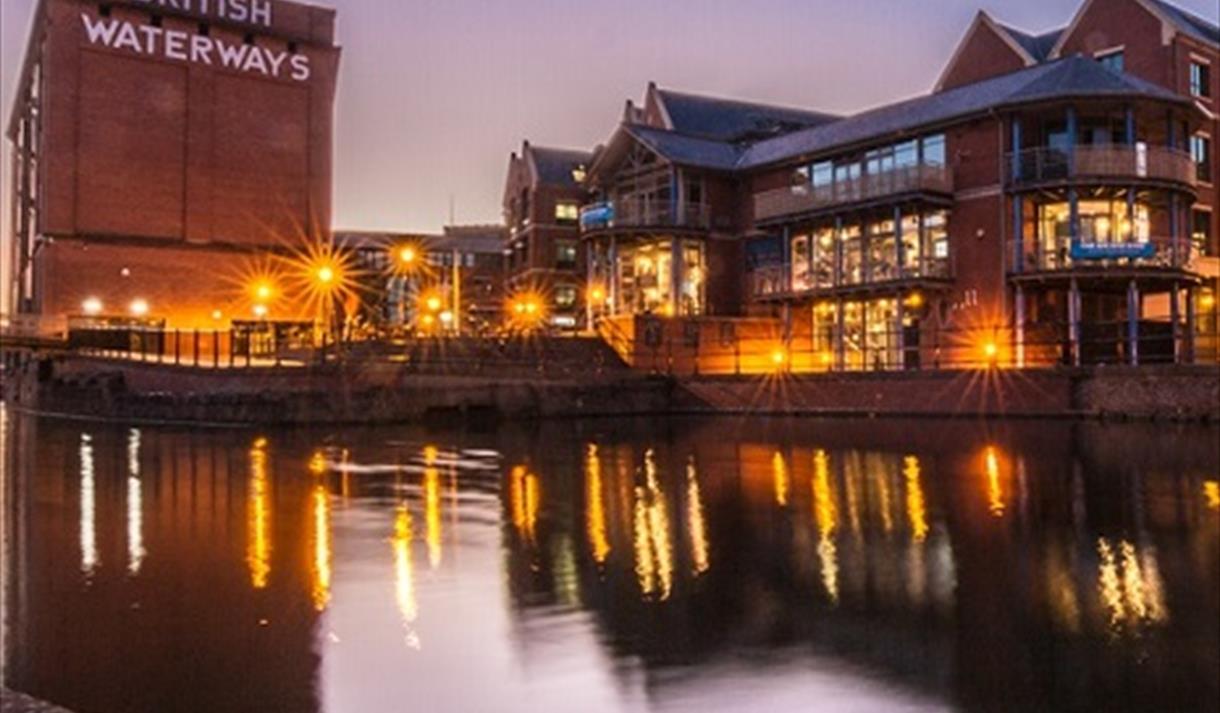 The image shows the British Waterways building in Nottingham.