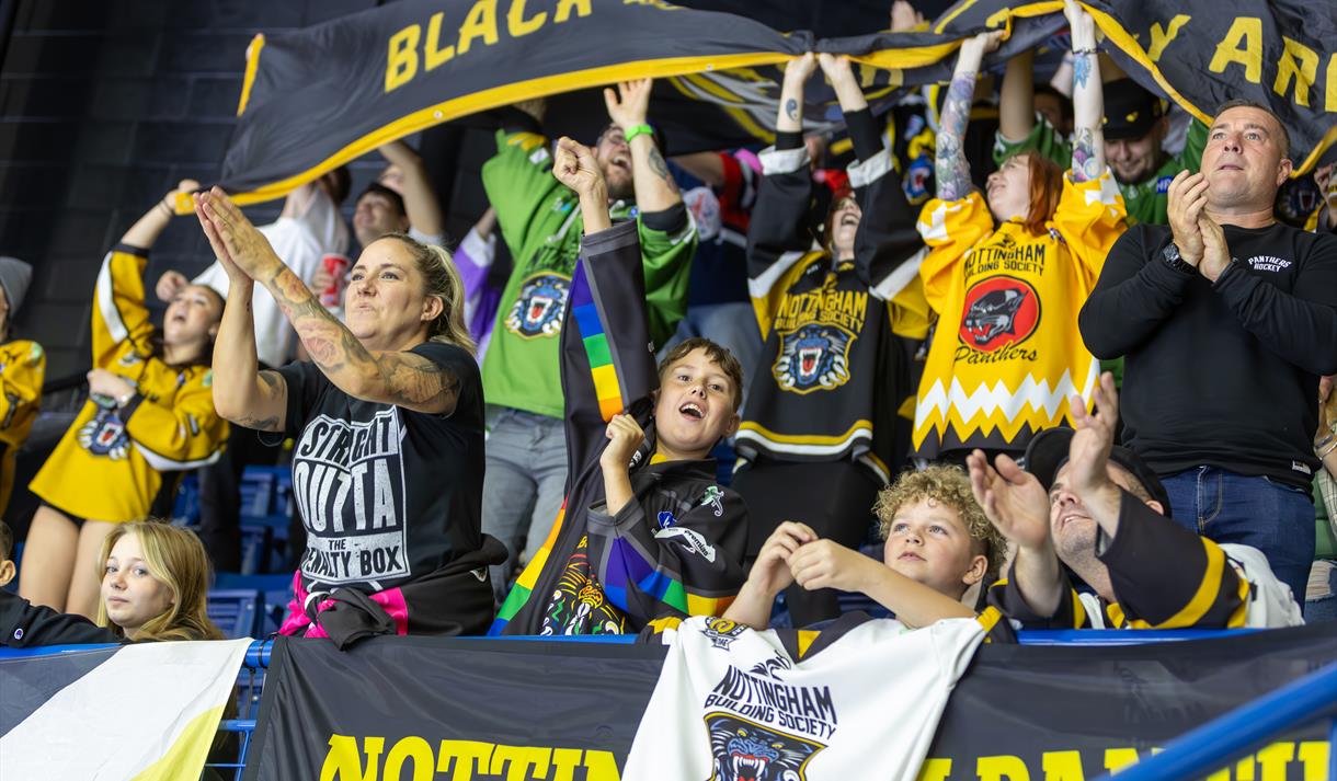 Nottingham Panthers supporters celebrate
