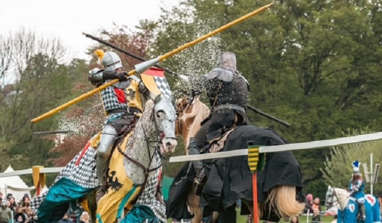 Photo of jousting on horseback