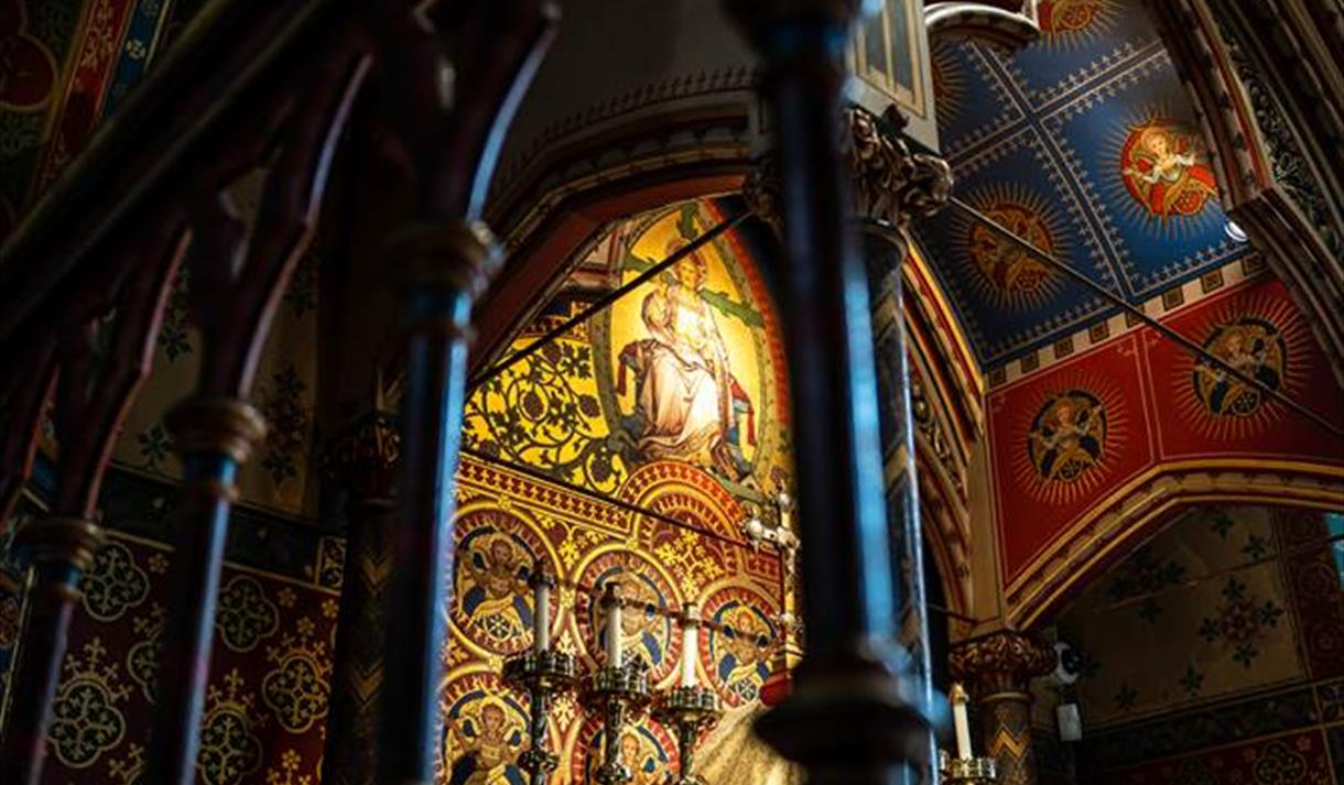 The beauty of the internal architecture and artwork of the Nottingham Cathedral