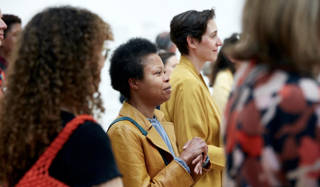 Photo of attendees in the gallery