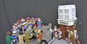 Yarn scene showing people celebrating VE Day