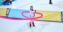 Photo of a young girl ice-skating